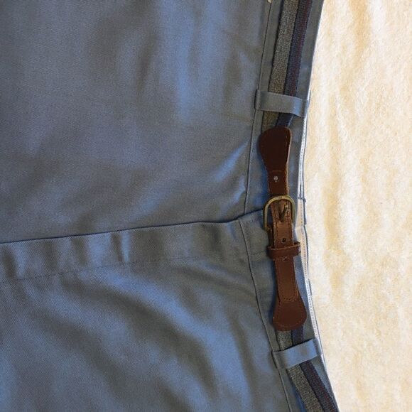 LL Bean 71341 blue belted shorts size 36 New - Picture 3 of 5